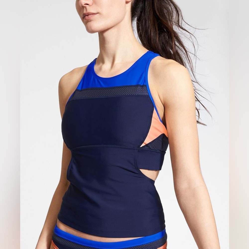 ✅ Athleta Tri-ssential Loose Tankini, Color Blocked Women’s Size XS